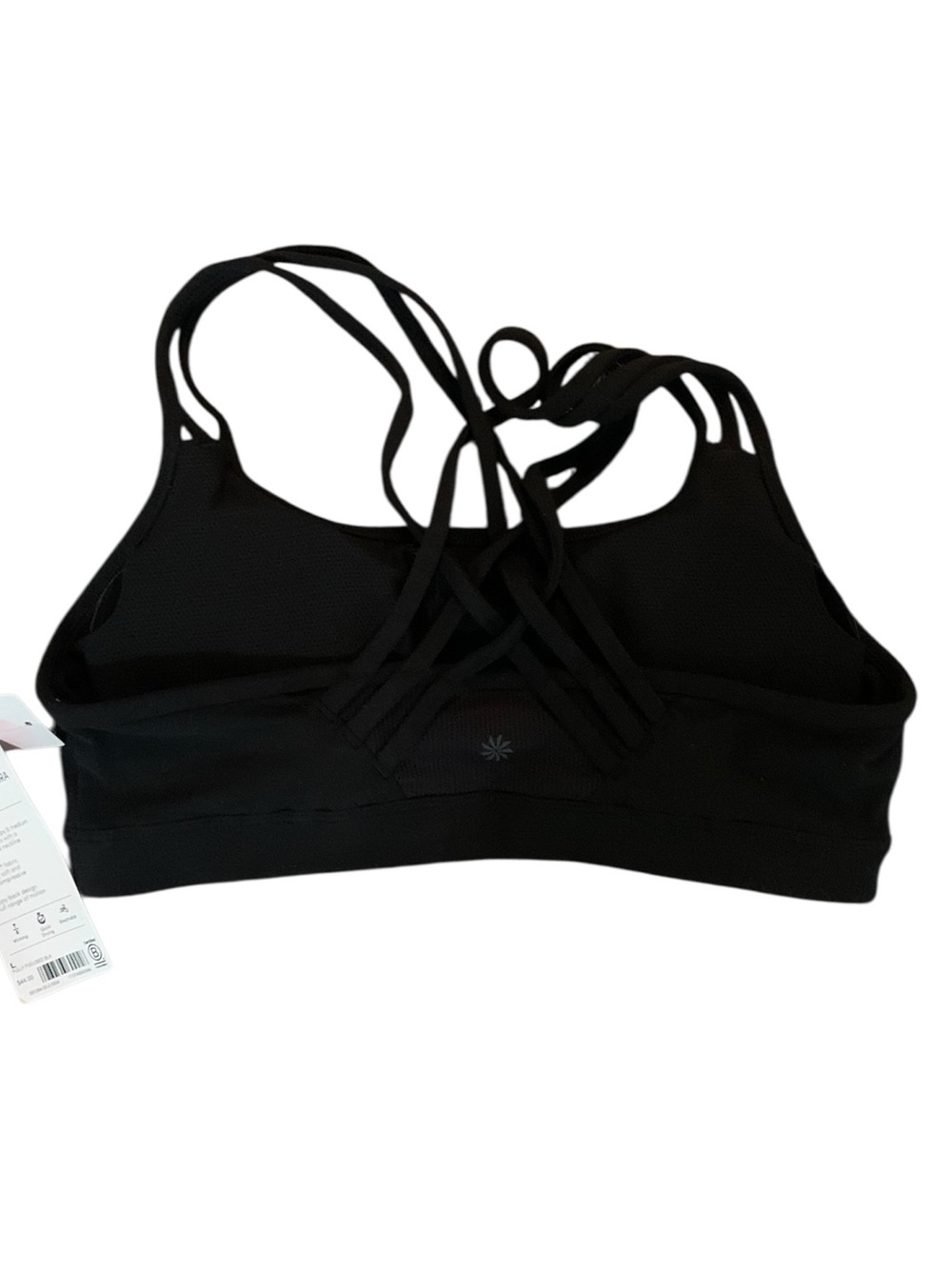 Athleta Fully Focused NWT black sports bra size L - Picture 4 of 6